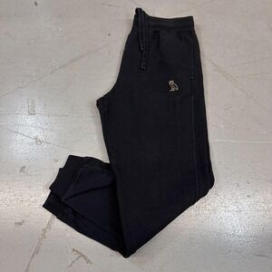 October's Very Own Sweatpants Mens Medium Black Fleece Joggers Owl Logo OVO